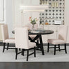 Retro Chic Dining Set with Expandable Table and Cozy Chairs