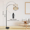 Chic Arc Floor Lamp with Remote & Dimmable Brightness