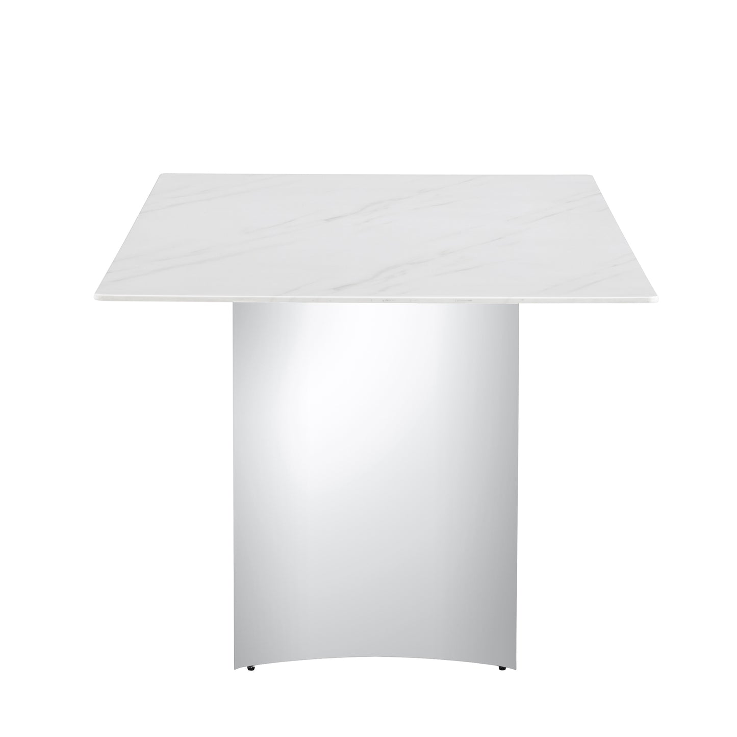 Chic White Marble Dining Table