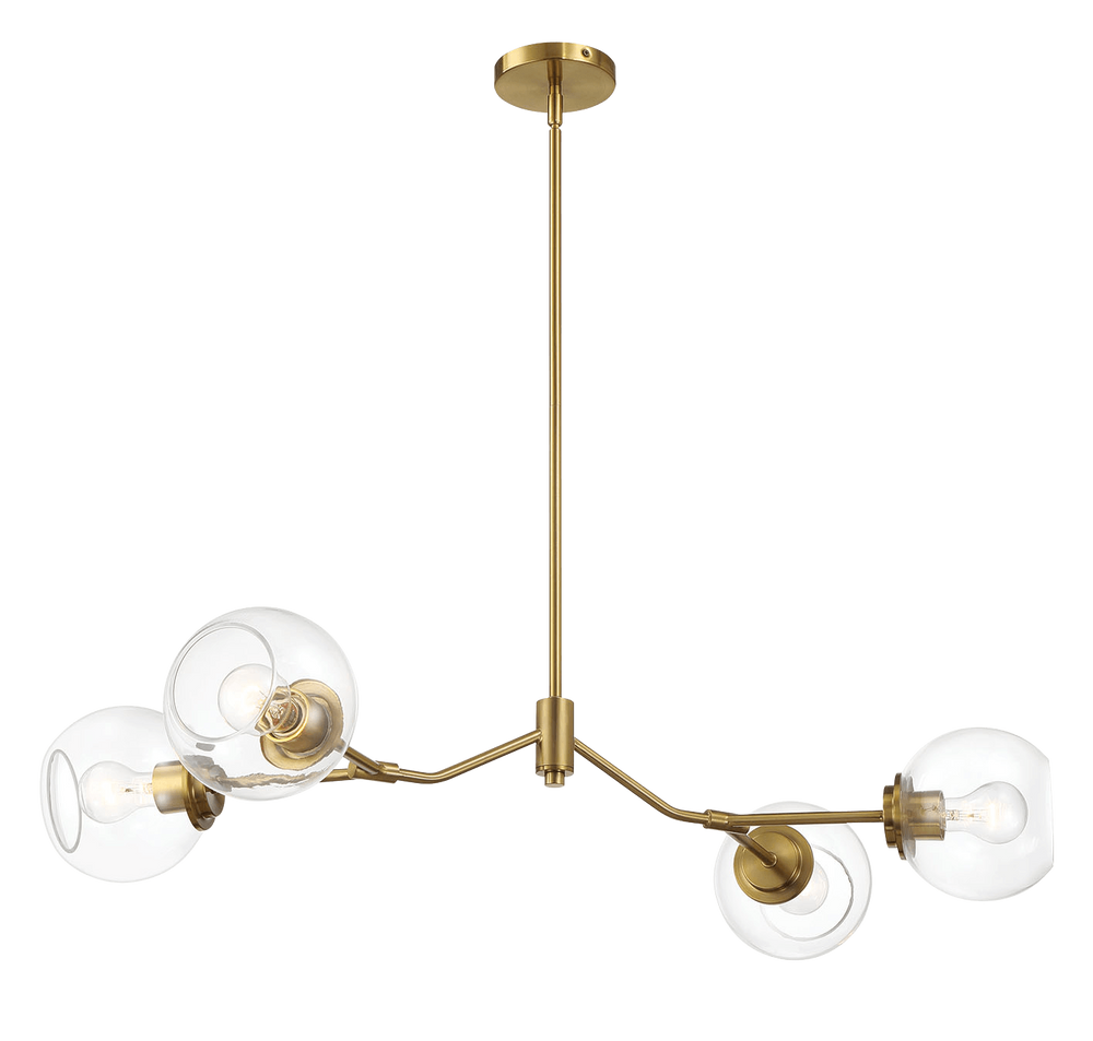 Farmhouse Jewel Chandelier: Clear Glass Elegance for Your Space