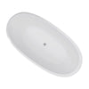 Sleek White Freestanding Soaking Tub with Easy Drain