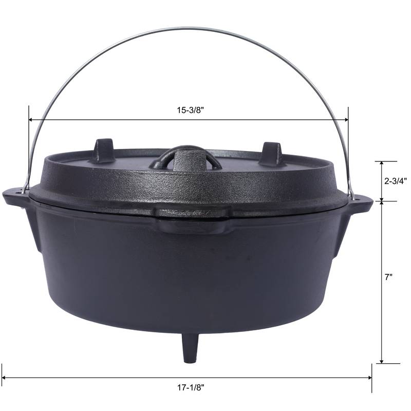 Campfire Cast Iron Dutch Oven with Skillet Lid