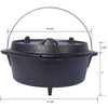 Campfire Cast Iron Dutch Oven with Skillet Lid