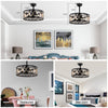 Chic Black Ceiling Fan with Remote - Quiet Comfort for Any Room