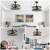 Chic Black Ceiling Fan with Remote - Quiet Comfort for Any Room