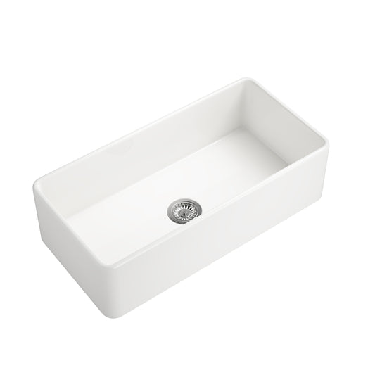 Charming Deep White Farmhouse Sink