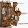 Rustic Charm Hall Tree with Storage and Hooks