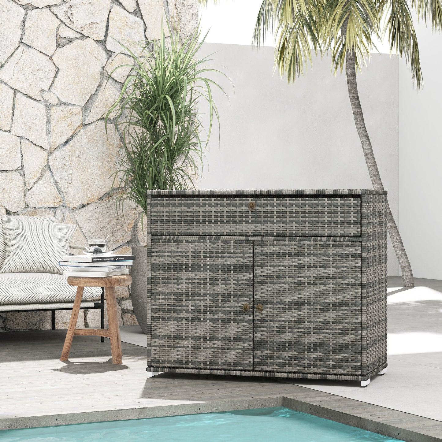 Sunny Rattan Towel & Toy Storage Cabinet