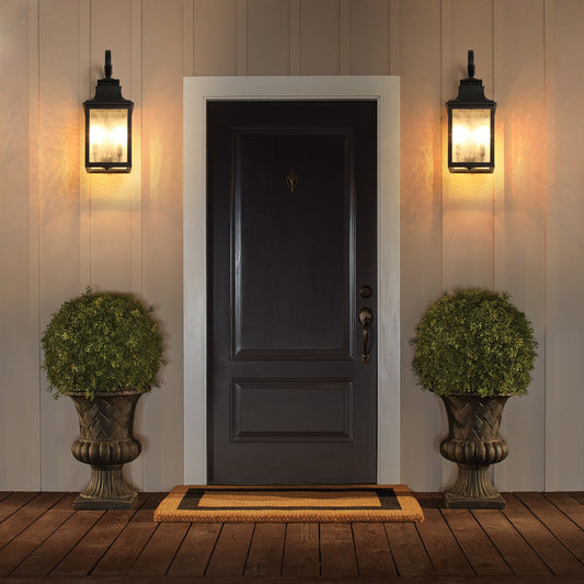 Brighten Your Outdoors: Stylish Wall Lanterns (Set of Two)