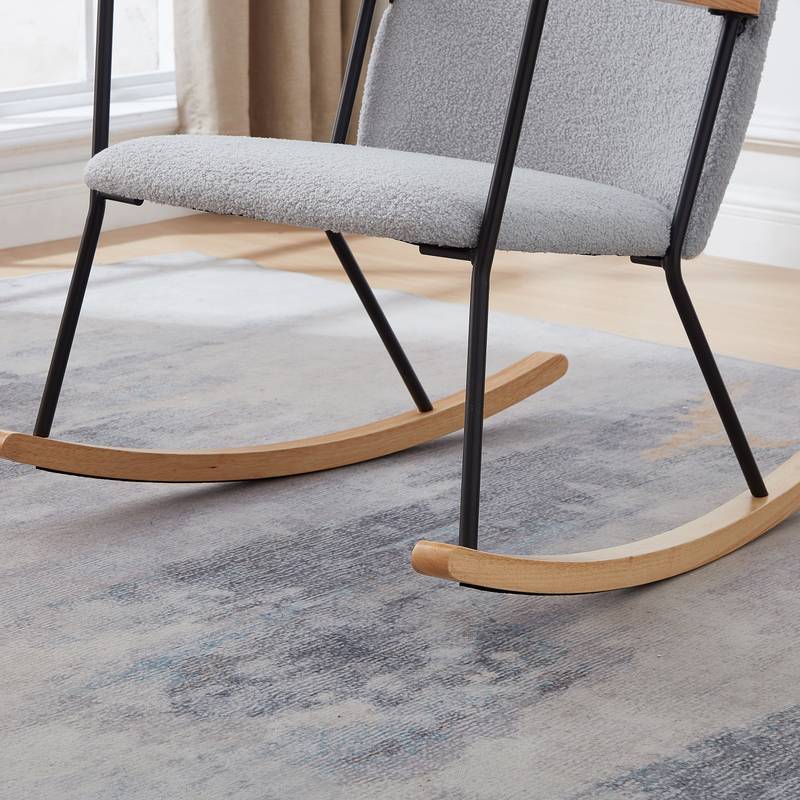 Cozy Rocking Chair with Adjustable Headrest