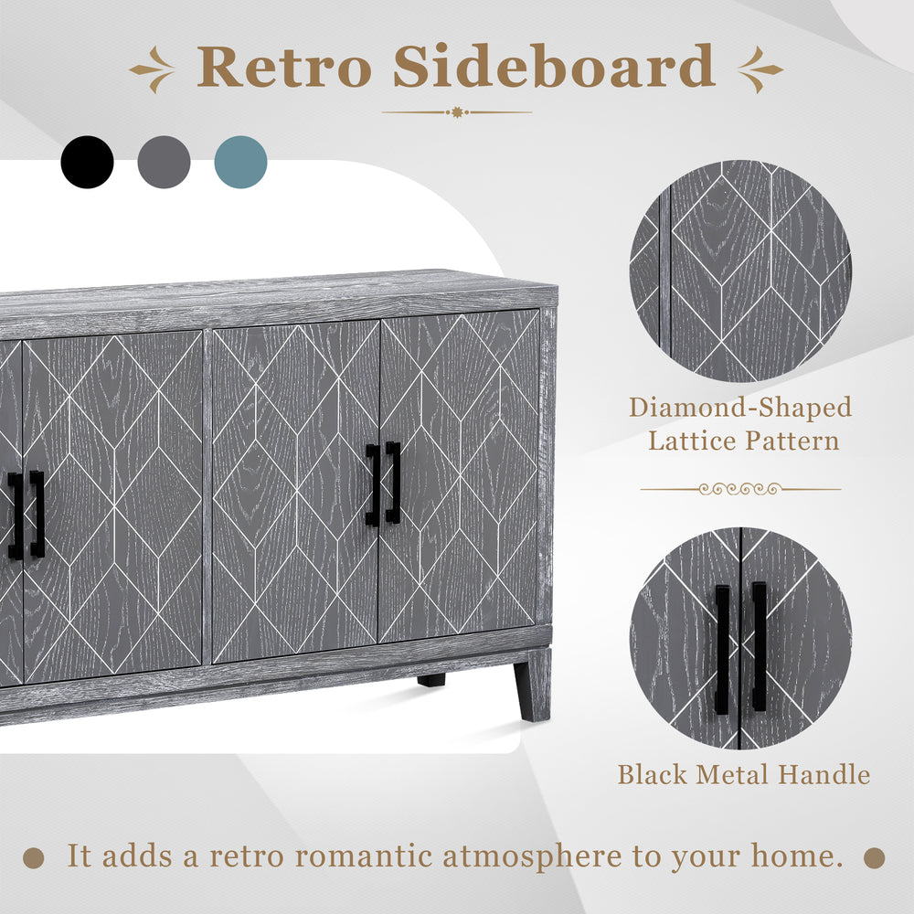 Chic Retro Sideboard with Adjustable Shelves