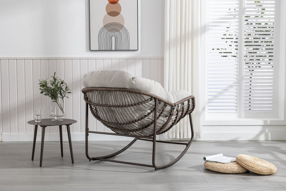 Cozy Rattan Rocking Chair