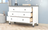 Charming Kids' Wooden Dresser with Six Drawers - White & Gray Storage Delight