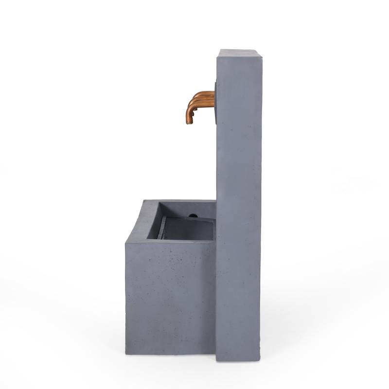 Cody No-Assembly Outdoor Fountain in Light Gray