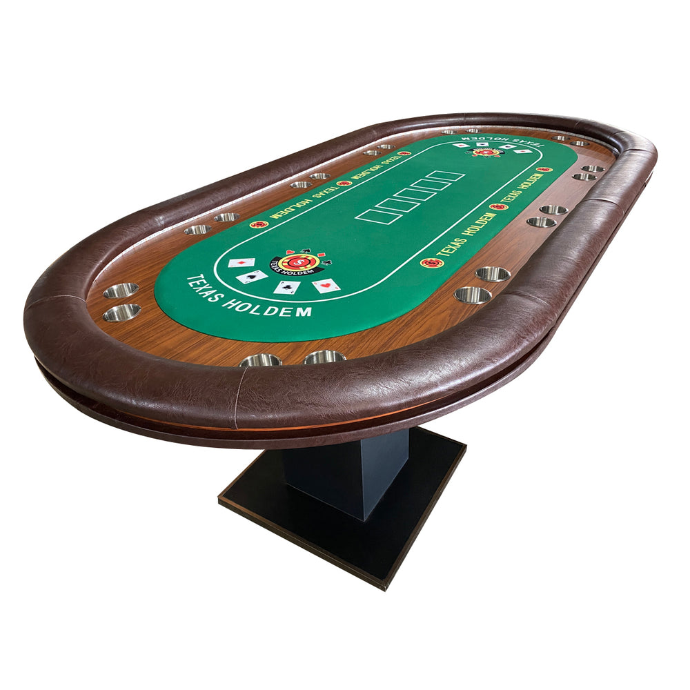 Elegant Poker Haven: LED Oval Table for Ultimate Game Nights