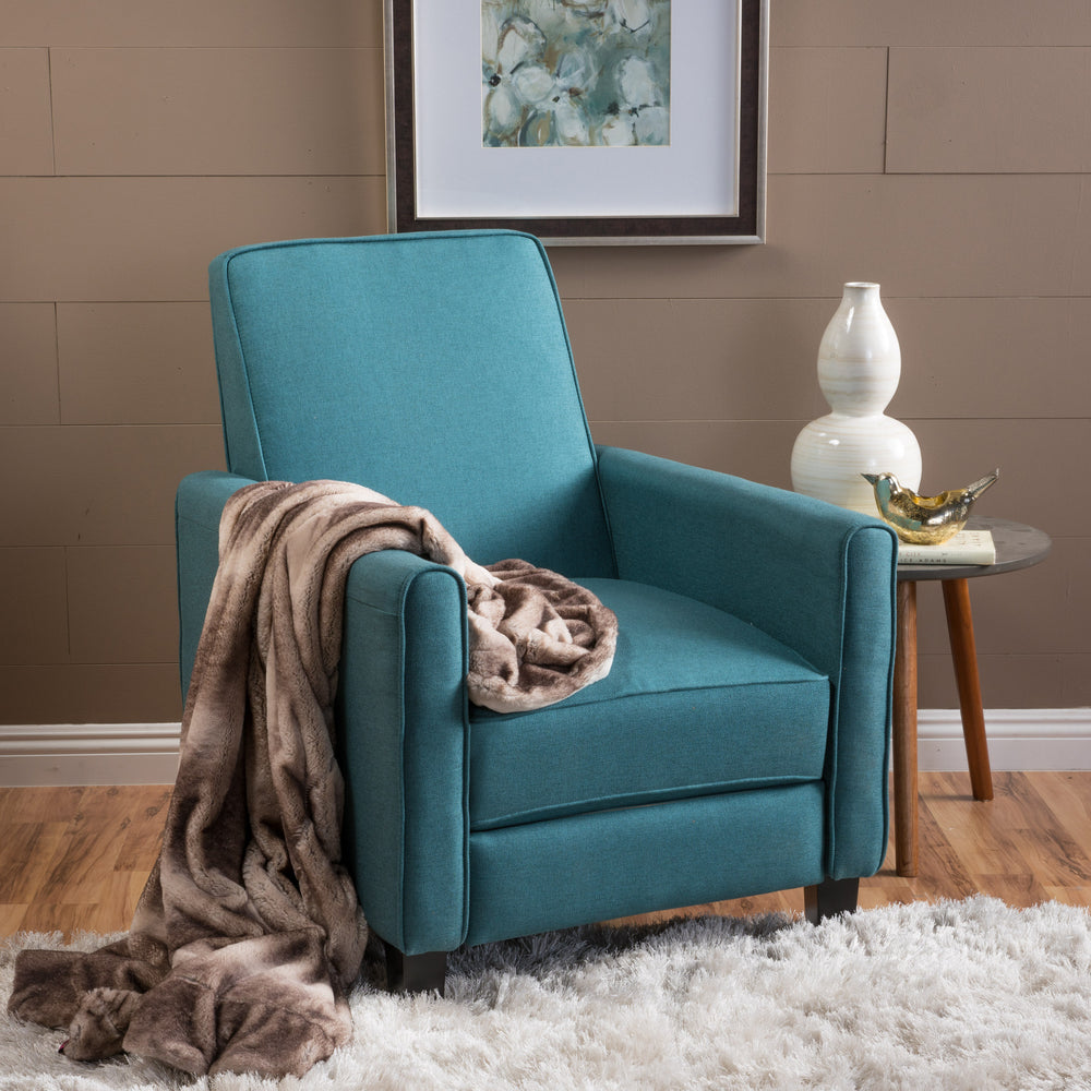 Teal Elegance Pushback Chair