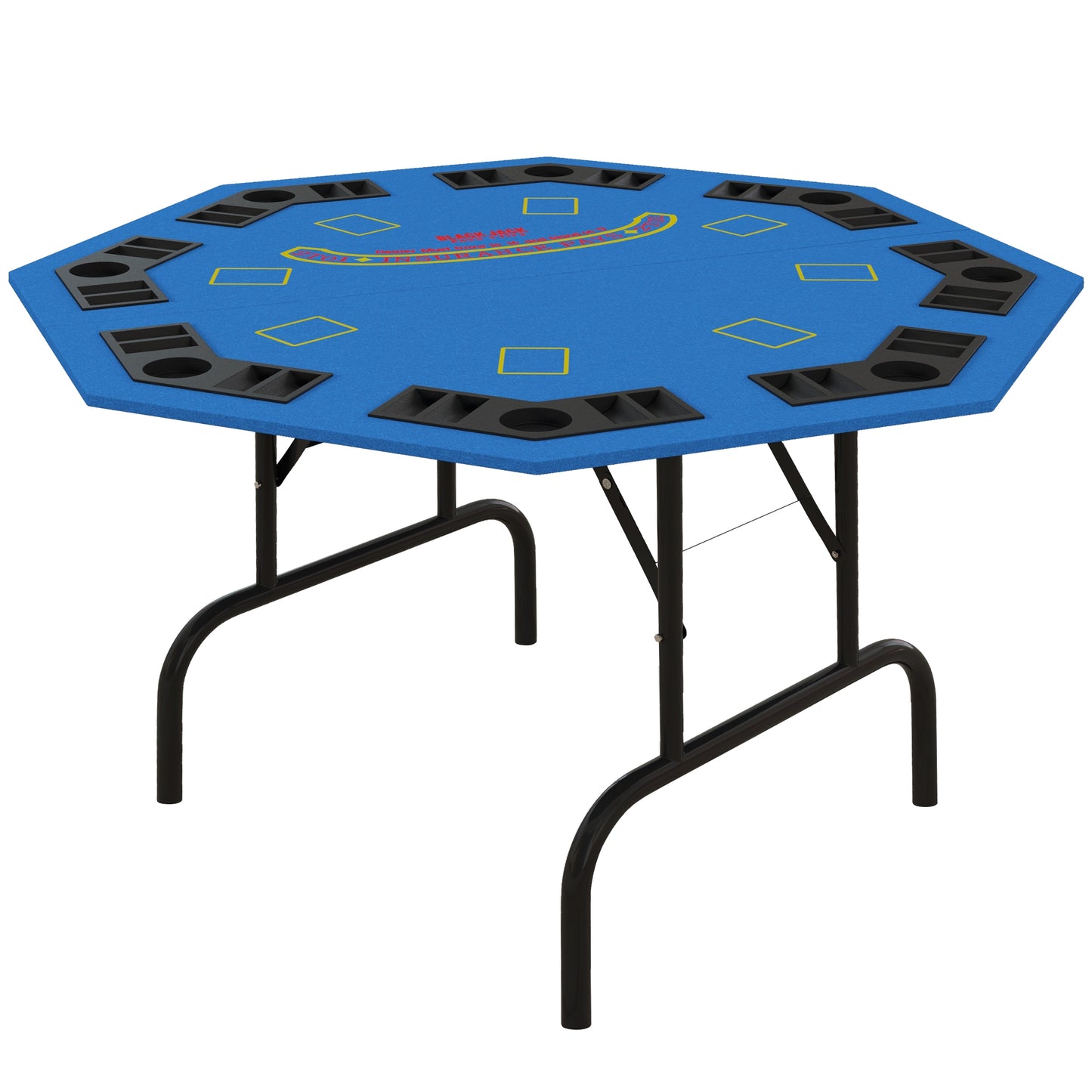 Foldable Octagon Poker Table for 8 with Cup Holders