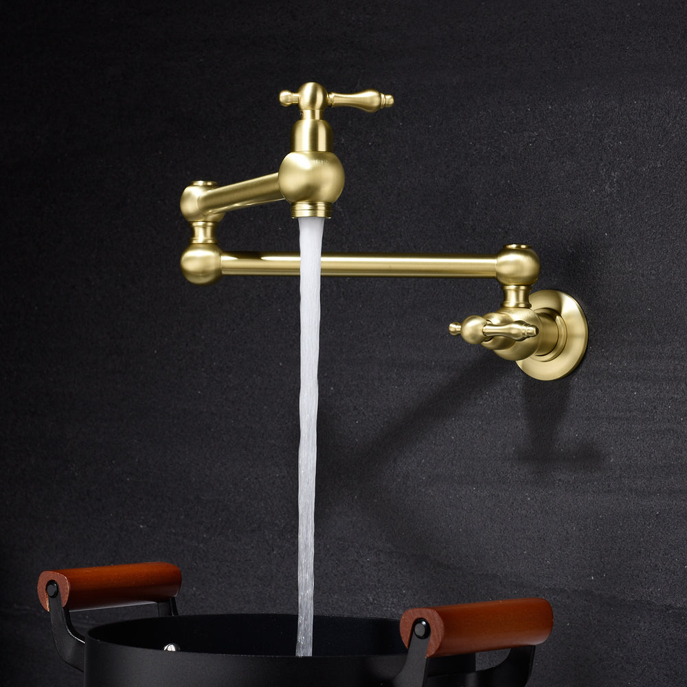 Wall-Mounted Pot Filler Faucet