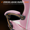 Comfy Gamer Chair with Footrest and Lumbar Support - Pink Ergonomic Recliner