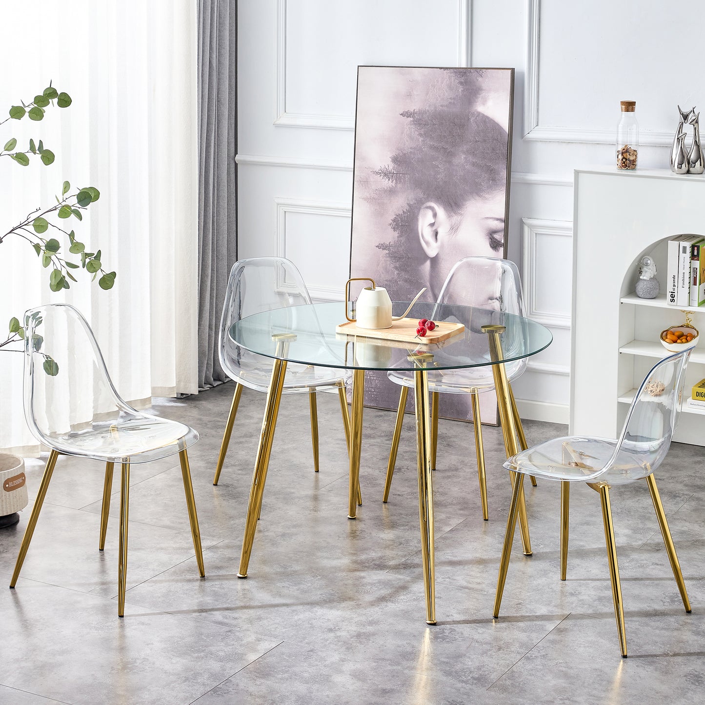 Simply Chic Gold Leg Dining Table