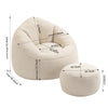 Cozy Foam Bean Bag Sofa with Footrest