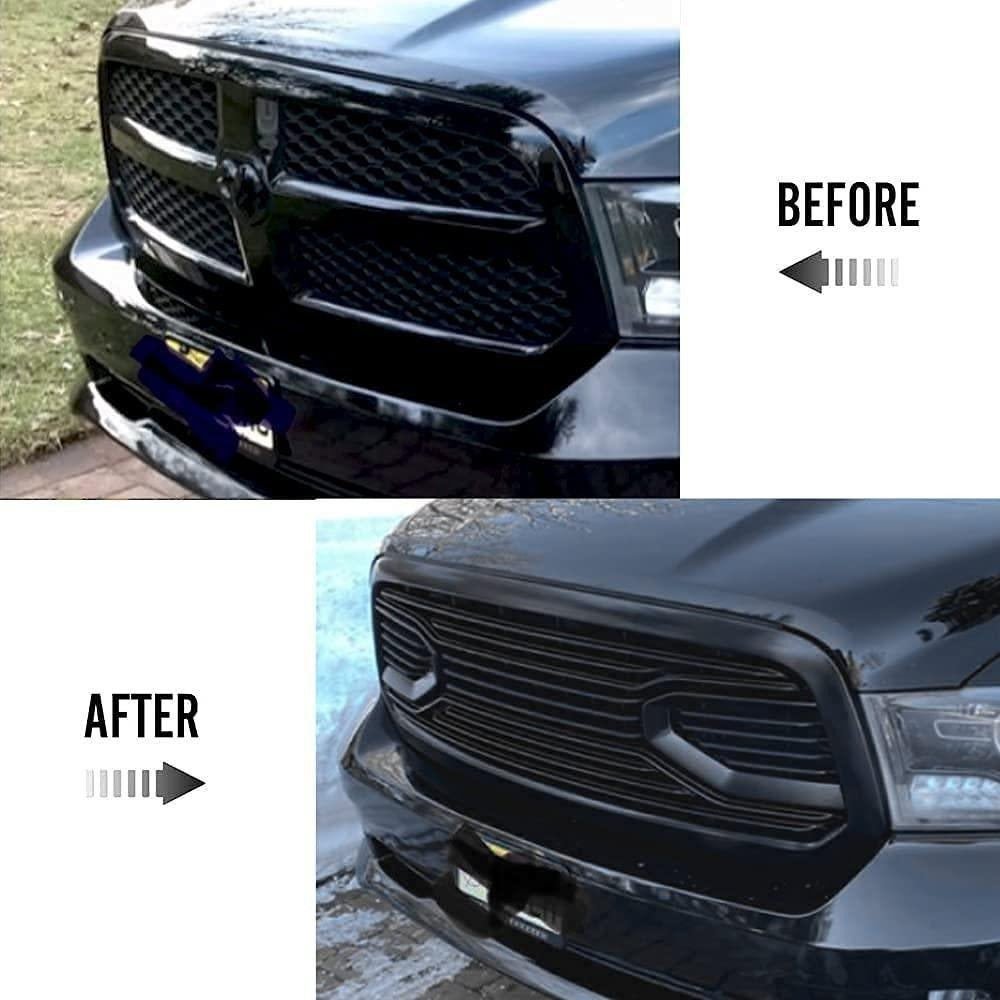 Bold Black Grille for Dodge Ram 1500 Big Horn Style