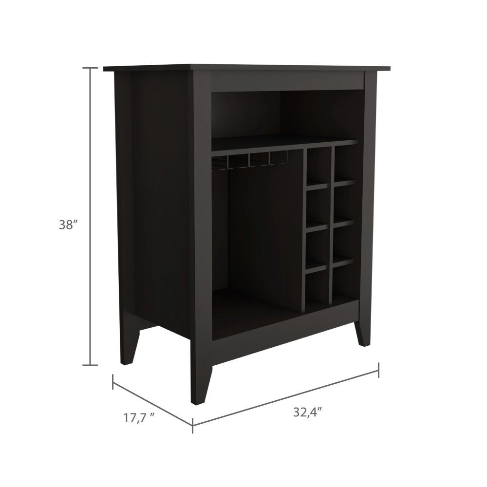 Mojito Bar Cabinet in Chic Black