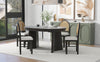 Vintage Vibes Dining Set: Extendable Table & Cozy Upholstered Chairs