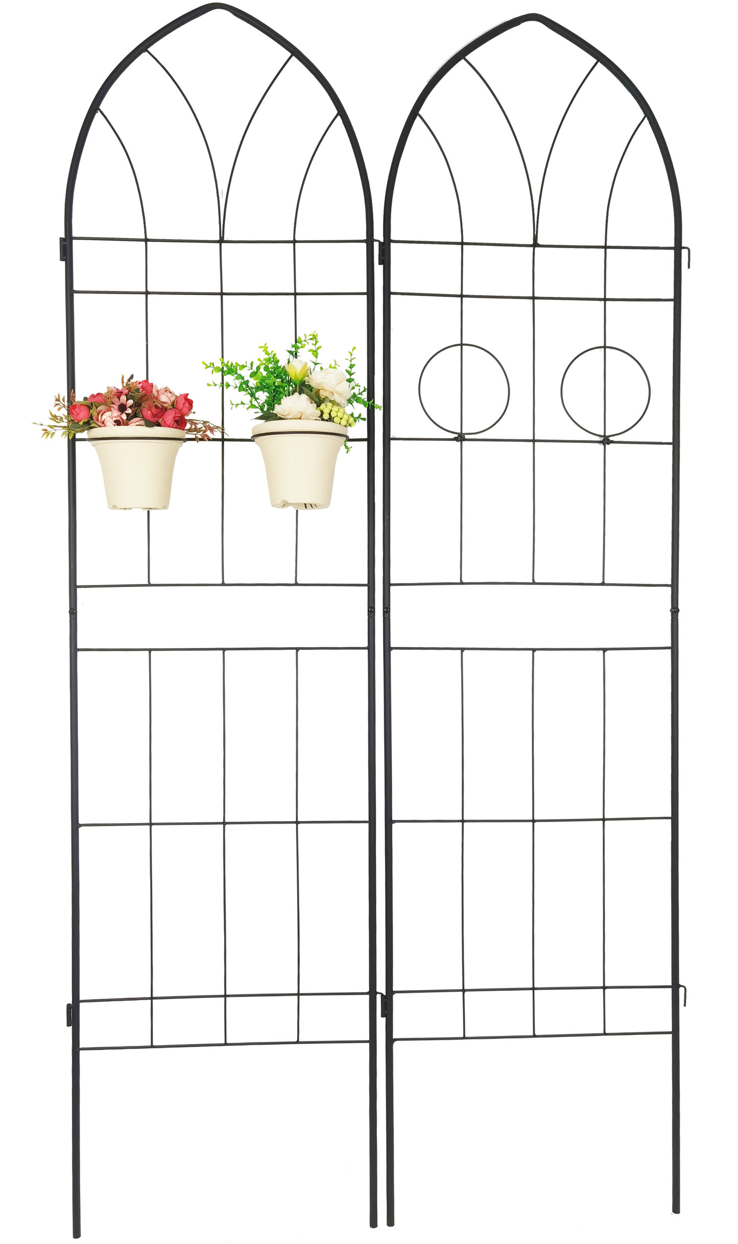 Dynamic Duo Garden Trellis - Rustproof Support for Climbing Plants