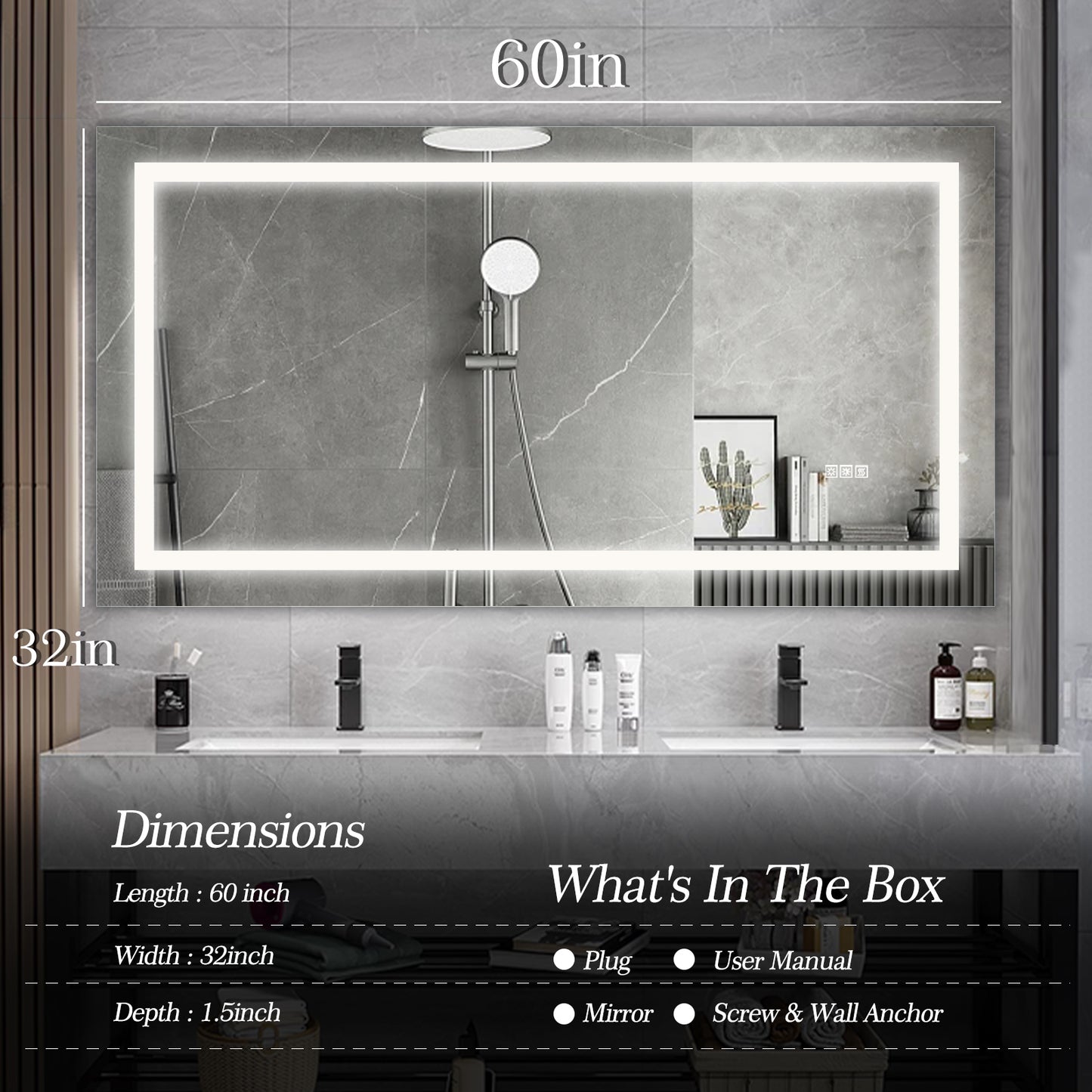 Glow & Clear LED Vanity Mirror