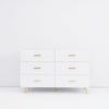 Gorgeous White Glam Chest with Golden Accents