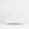 Gorgeous White Glam Chest with Golden Accents