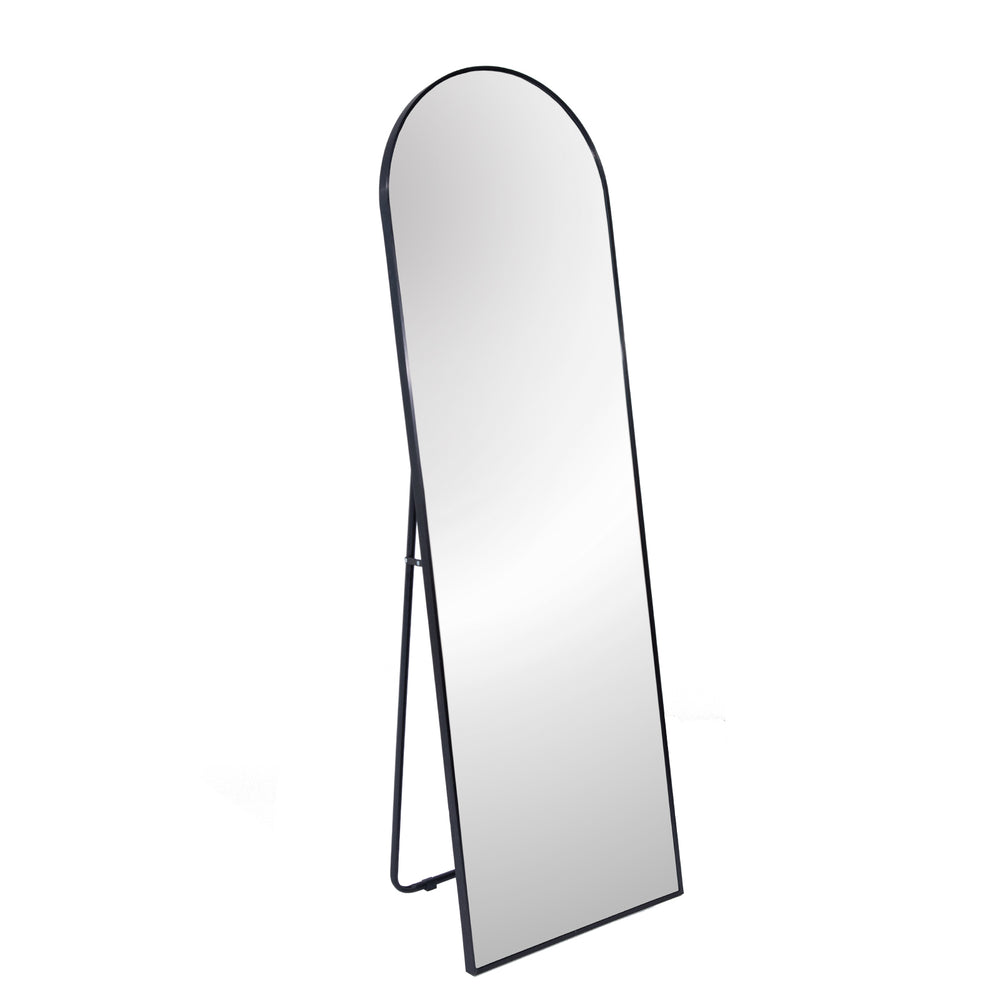 Sleek Black Arch Full-Length Mirror