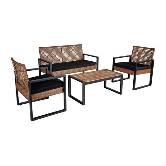 Chic Acacia Patio Set - Modern Outdoor Elegance