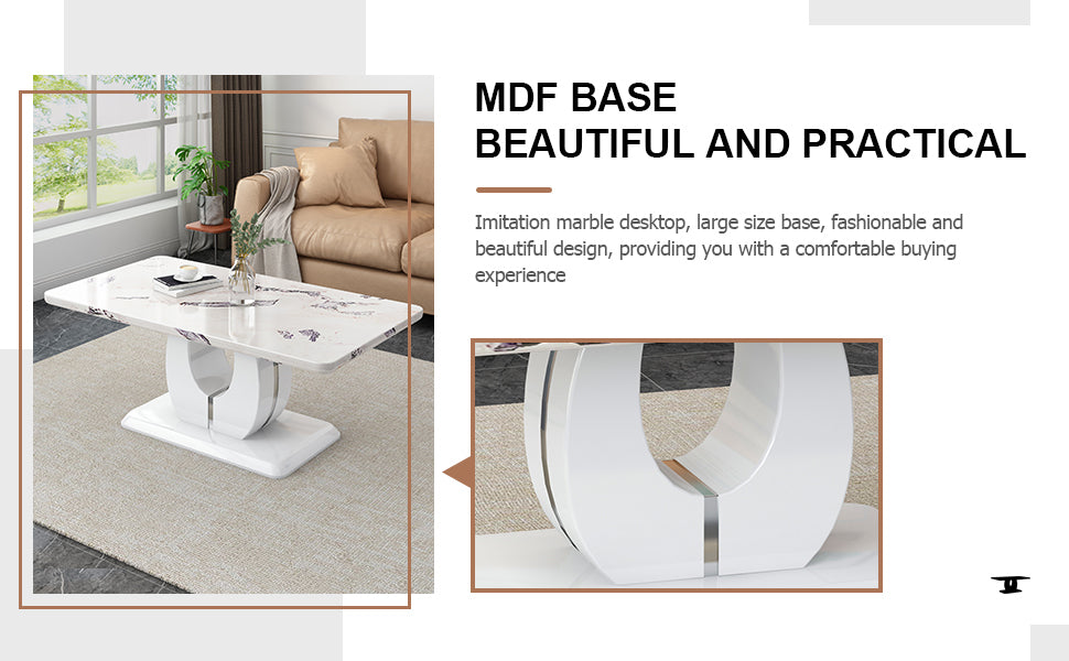 Chic Marble-Style Multi-Use Table