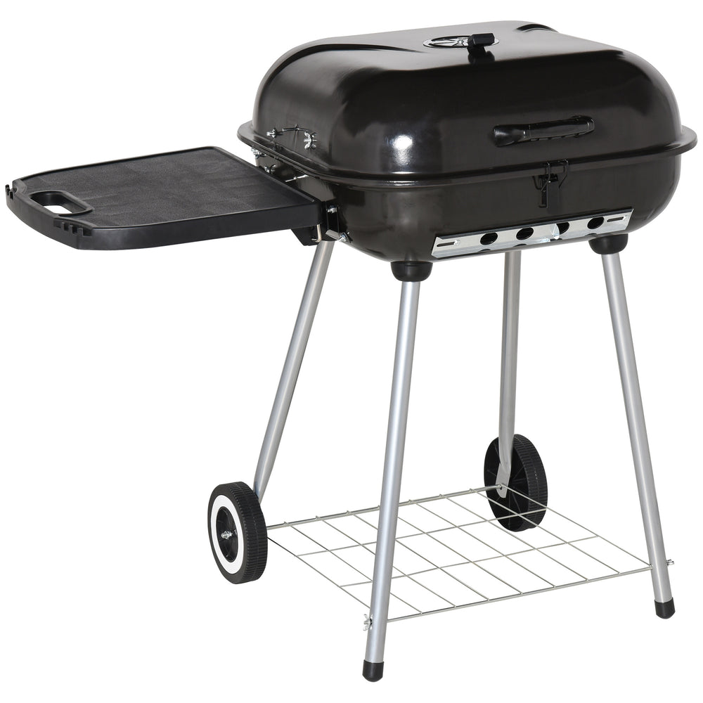 On-the-Go Charcoal BBQ Grill with Wheels