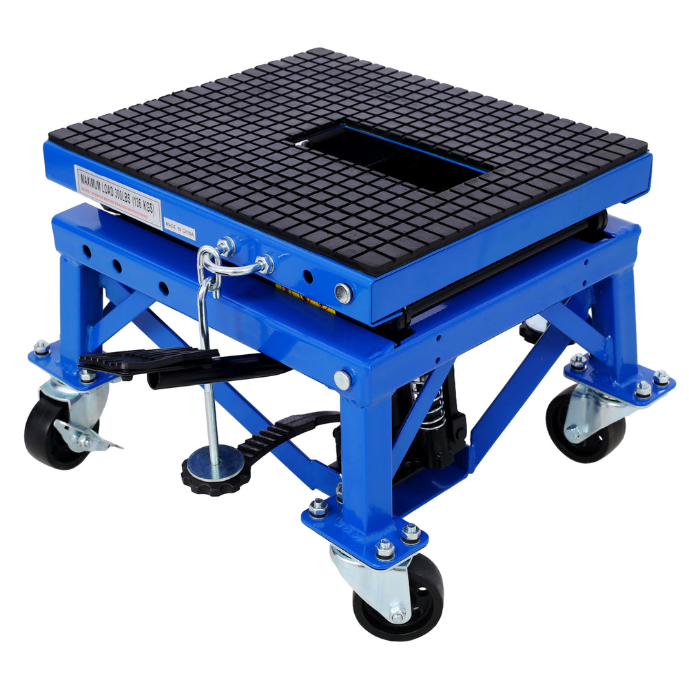 Blue Hydraulic Motorcycle Scissor Lift Jack