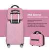 Pink Pop Luggage Duo: Lightweight Suitcases with Spinner Wheels