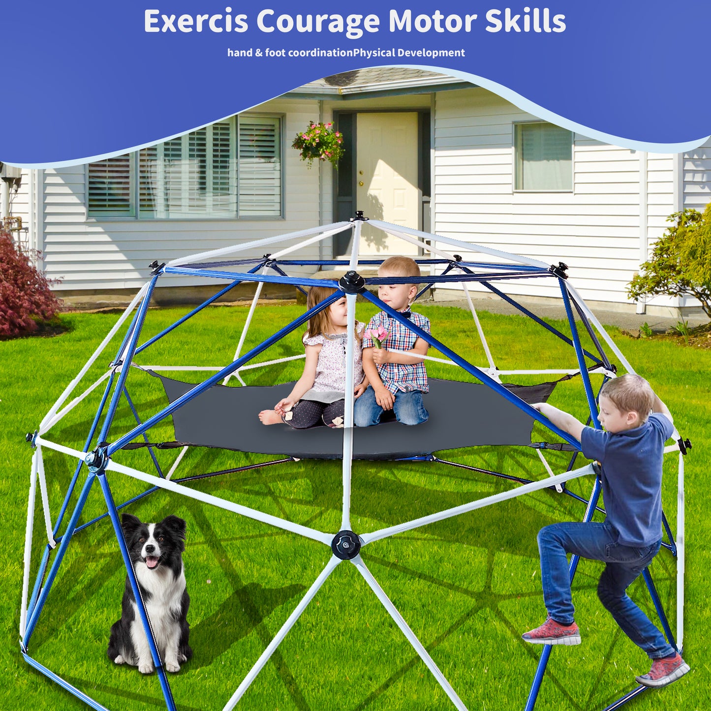 Kids' Adventure Climbing Dome with Hammock