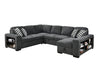 Cozy Modern U-Shaped Sectional Sofa with Storage and Pull-Out Bed - Dark Gray