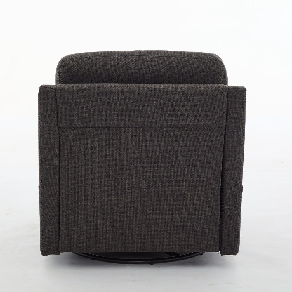 Chic Swivel Accent Chair with USB & Storage