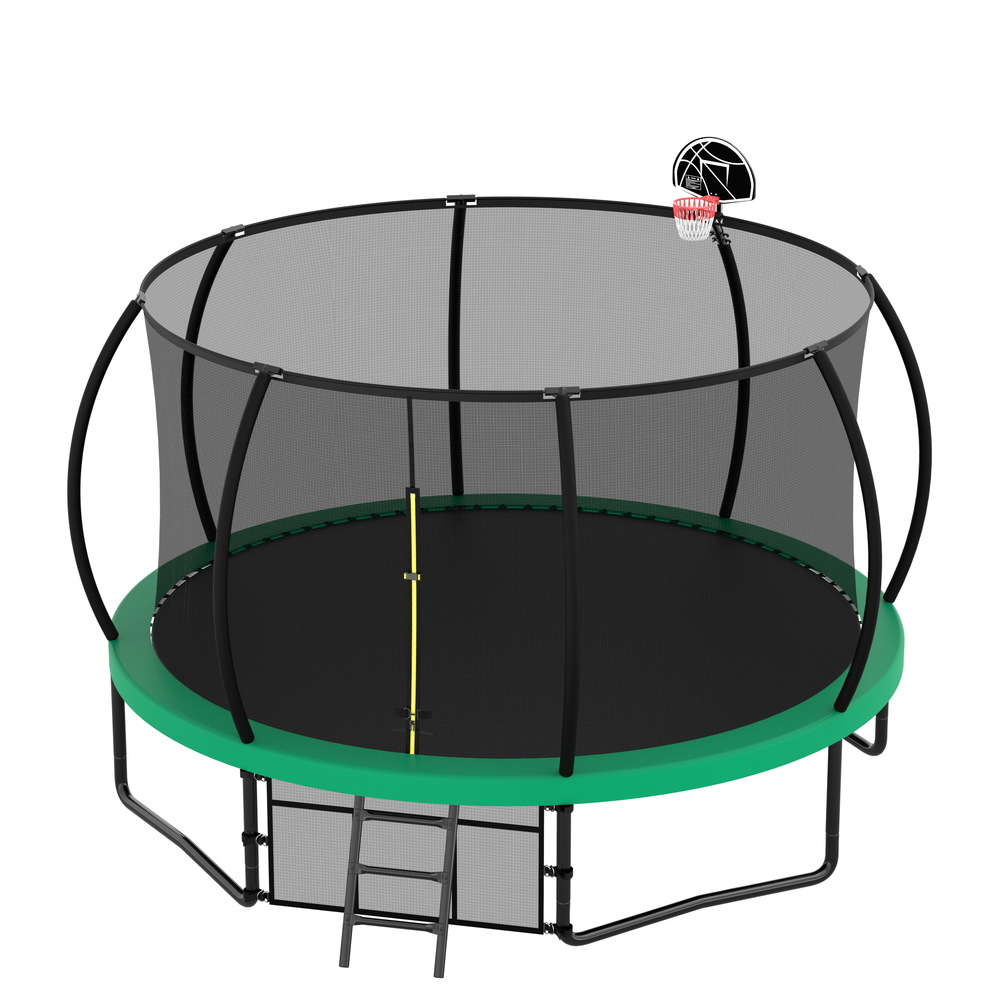 Jump & Play Trampoline with Safety Net & Ladder