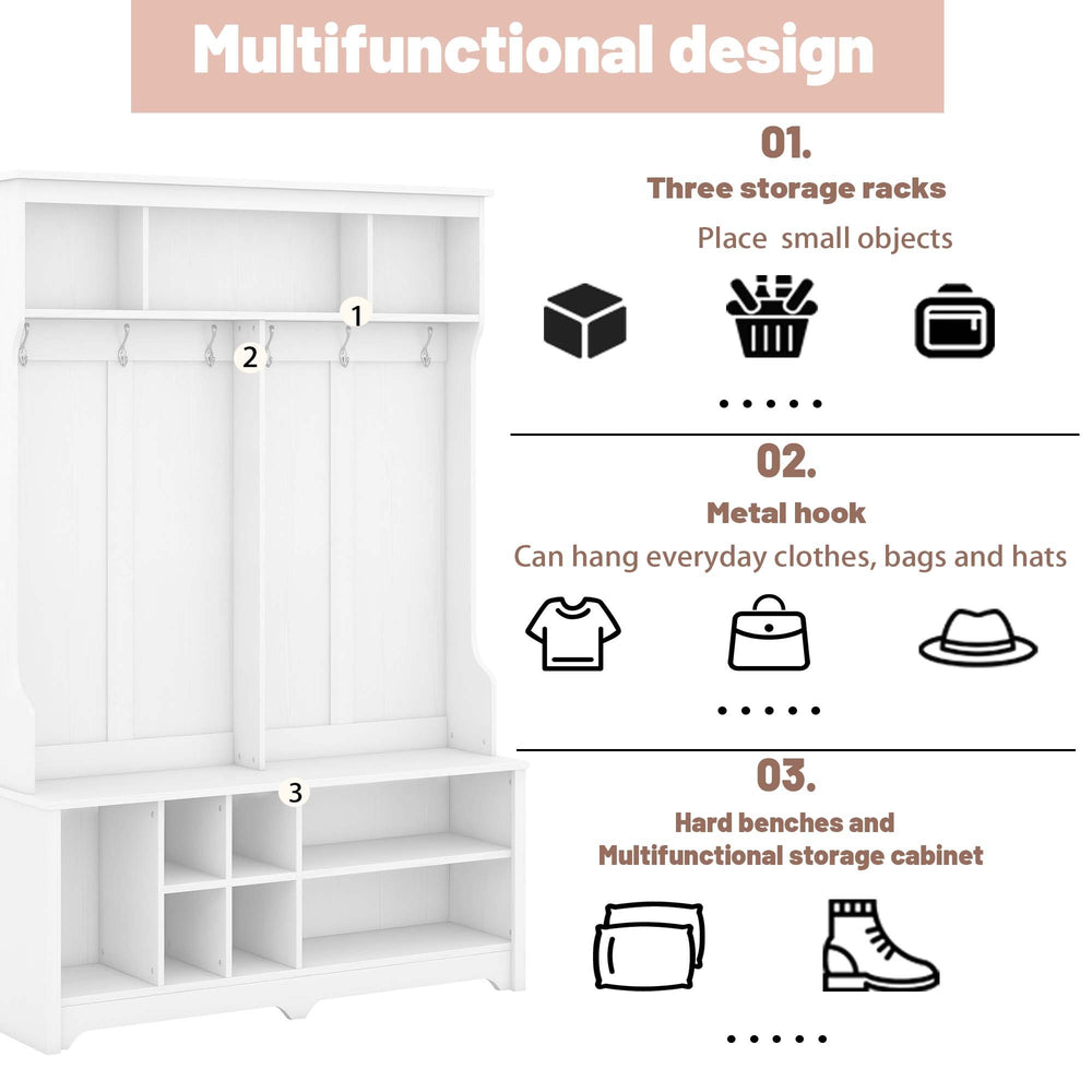 Chic Entryway Coat Rack & Shoe Organizer