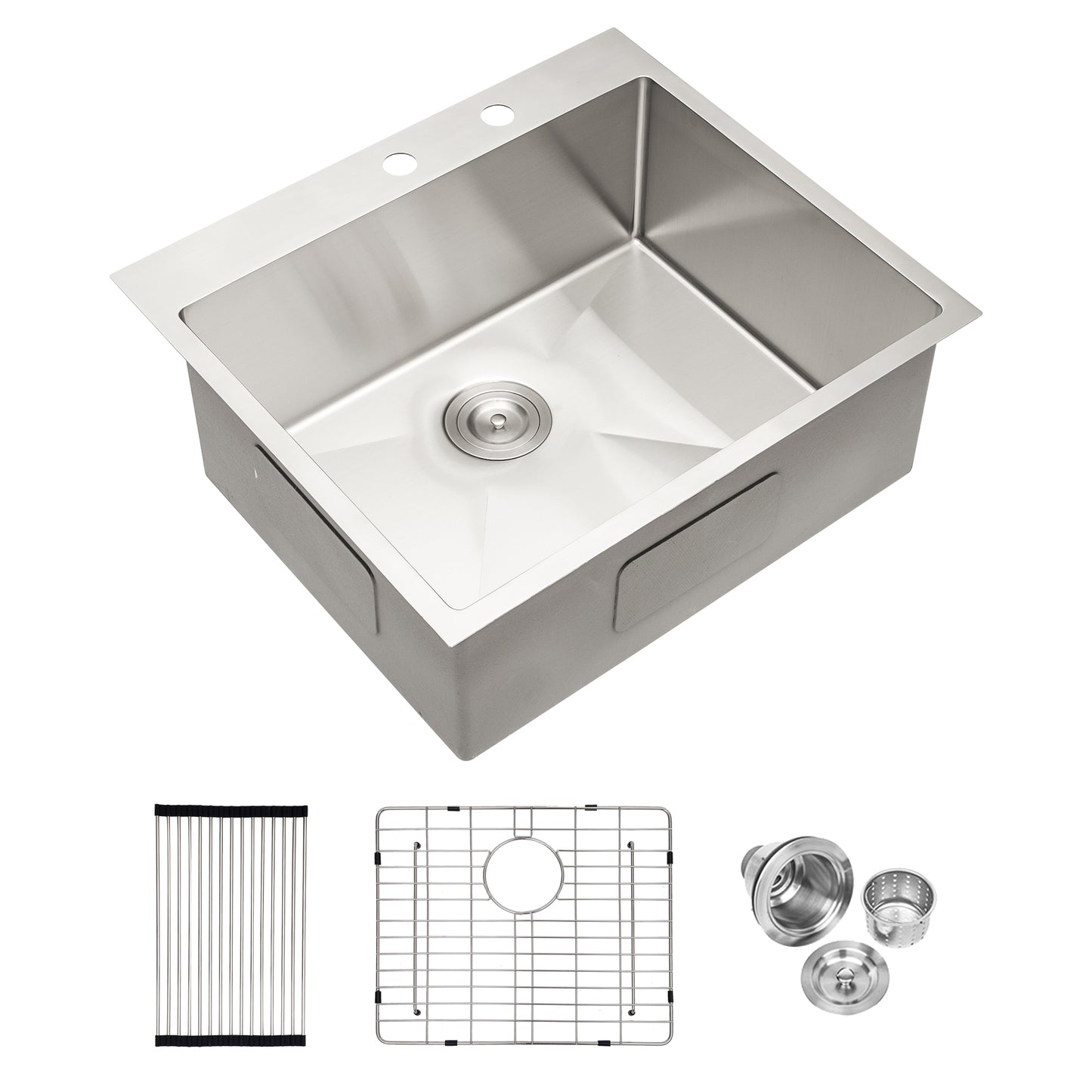 Sleek Stainless Steel Drop-in Kitchen Sink