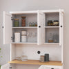 Chic White Pantry & Microwave Stand with Adjustable Shelves