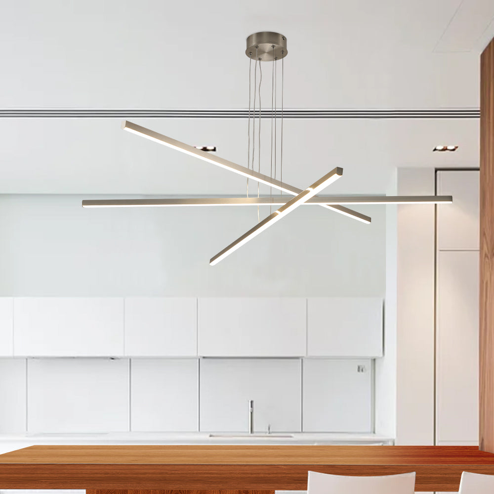 Sleek Silver LED Pendant Light