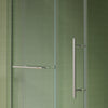 Sleek Brushed Nickel Sliding Shower Door with Easy-Clean Glass