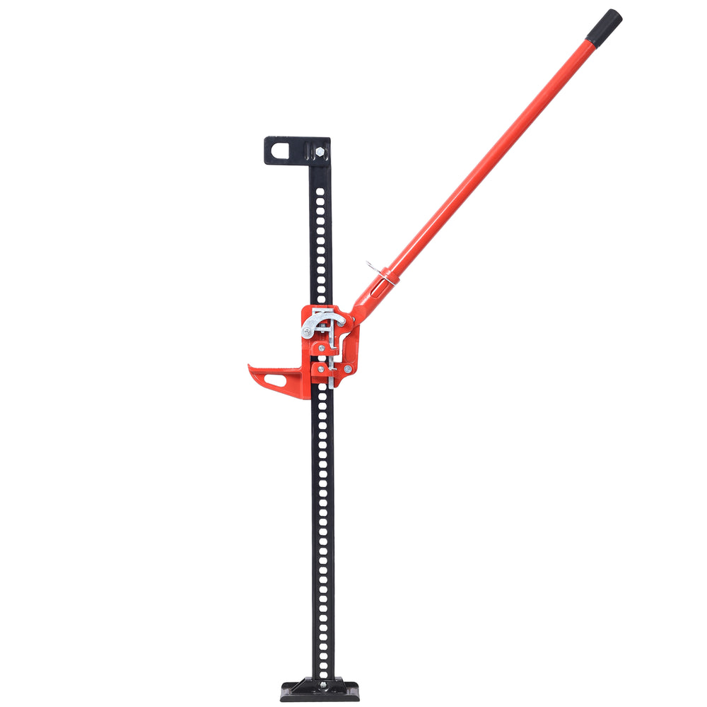 All-Purpose High Lift Jack - Heavy-Duty Red Utility Tool for Cars & Tractors