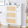 Chic Rattan Shoe & Storage Cabinet