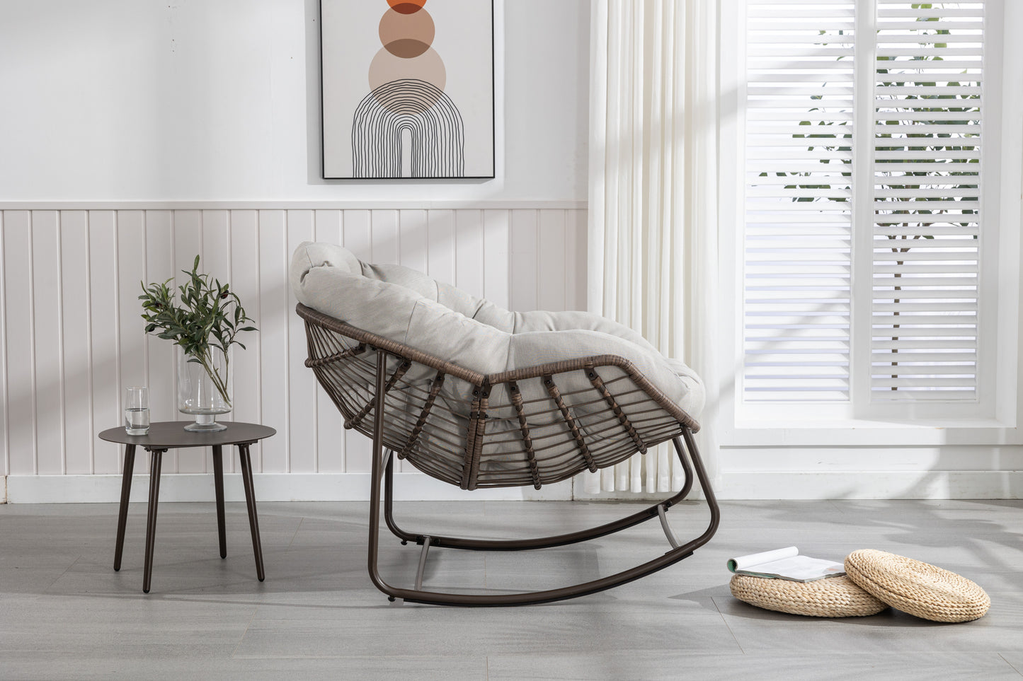 Cozy Rattan Rocking Chair